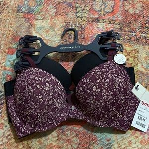 Set of 2 Lucky Brand Demi Lift Bras - 36C!